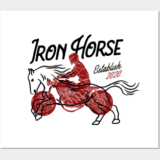 Iron Horse (white) Posters and Art